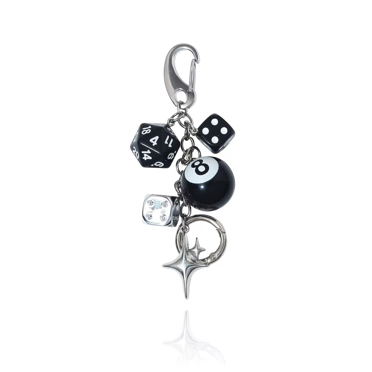 New Star Billiards Black 8 Ball Keychain/Bag Charm