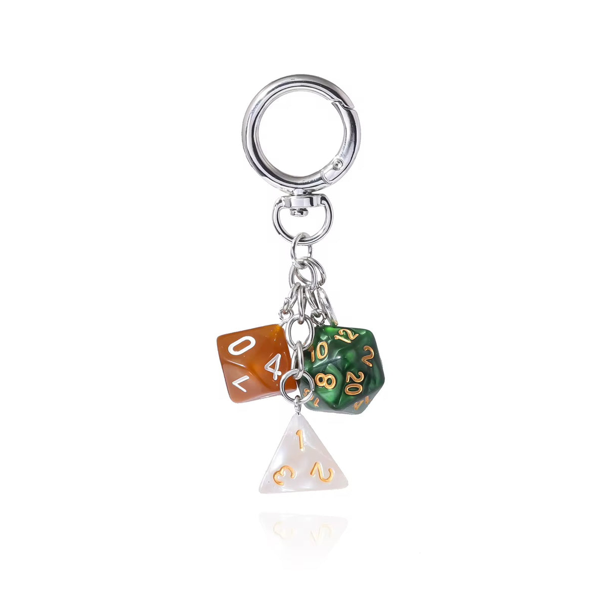 New Billiards Green/White/Gold Keychain
